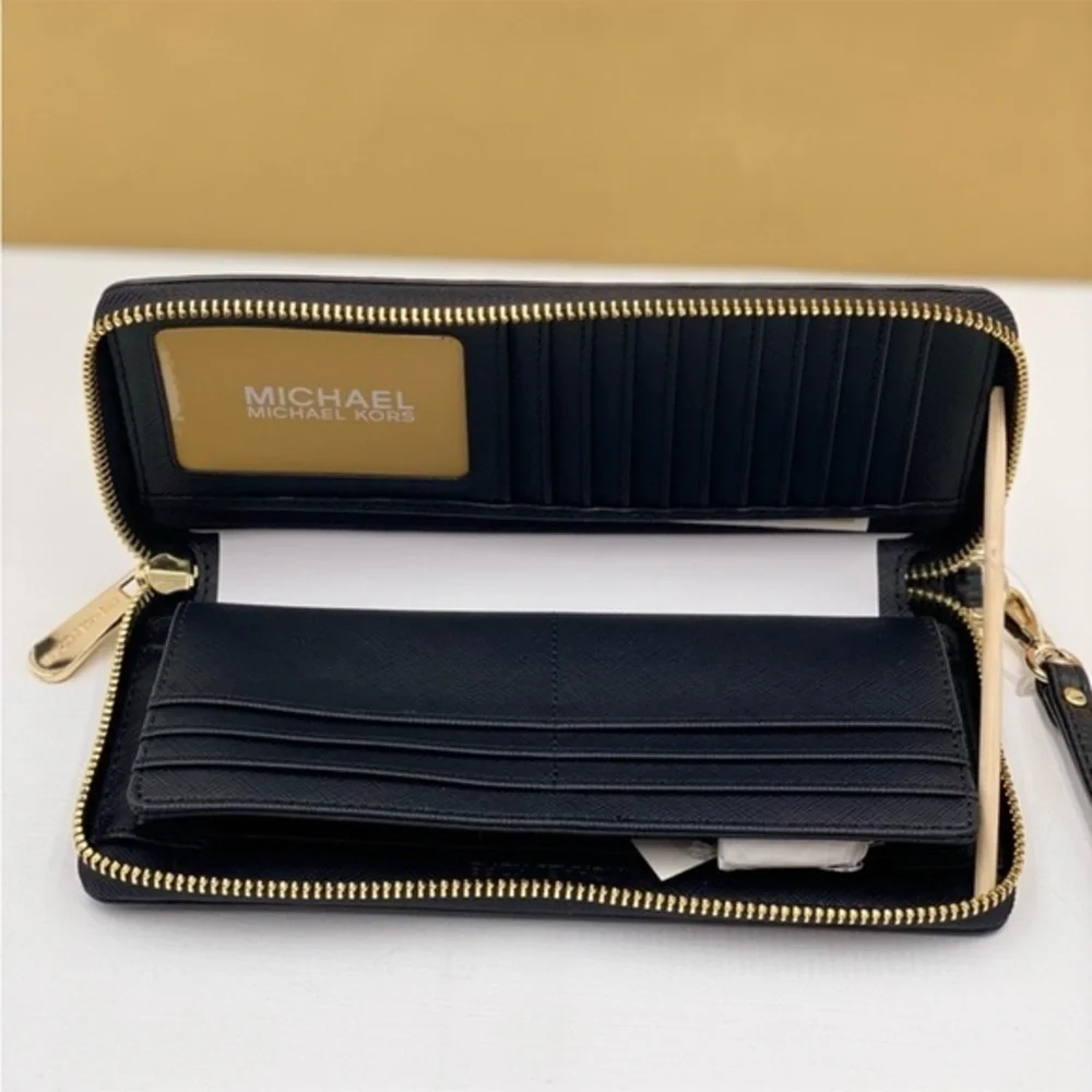 Michael Kors Continental Wallet Wristlet Black
